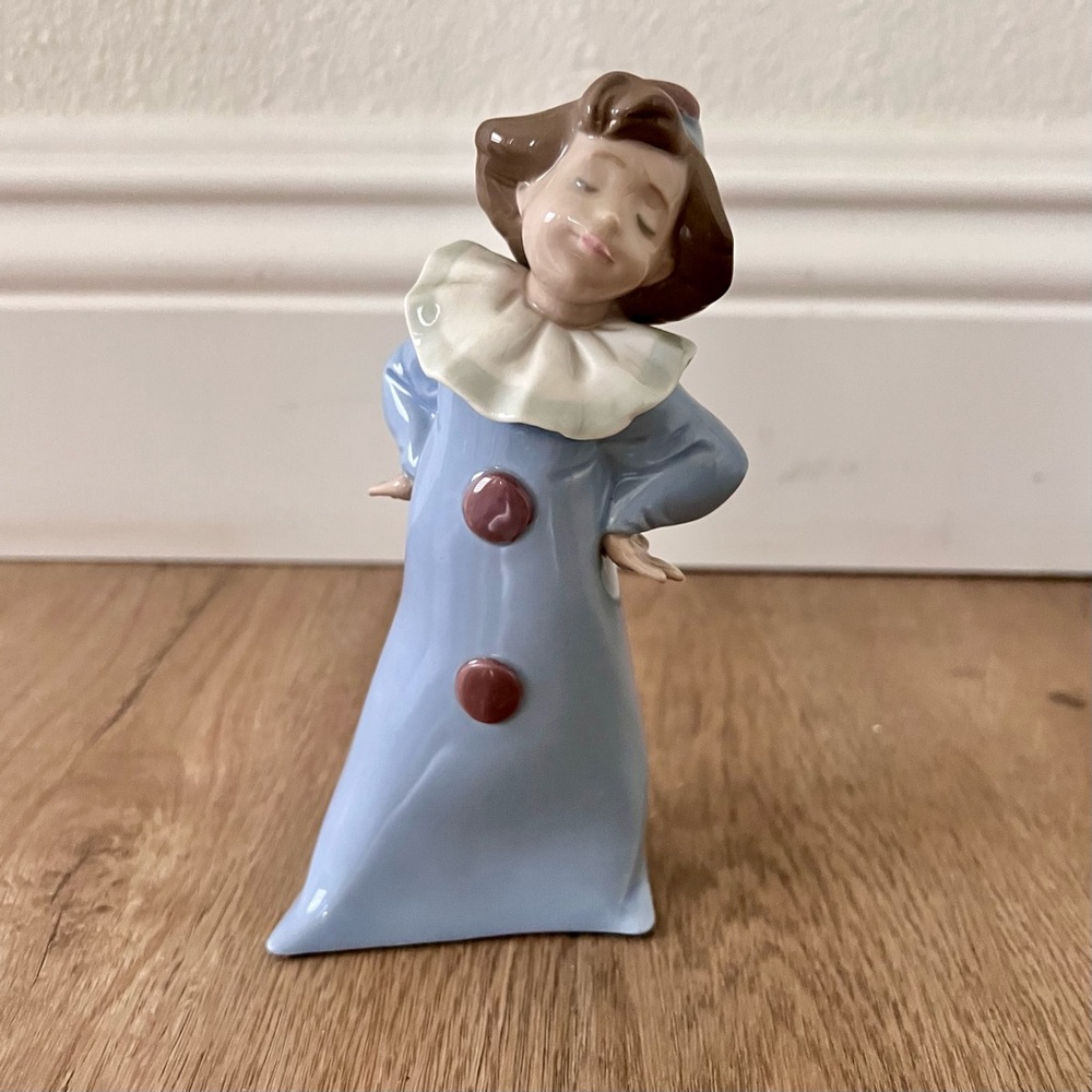 Lladro NAO Daisa 1987 Pierrot Clown Girl Figurine 6” Spain Blue Outfit Mint